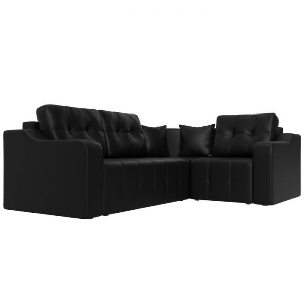 Угловой диван «Кембридж», механизм еврокнижка, экокожа, цвет бежевый