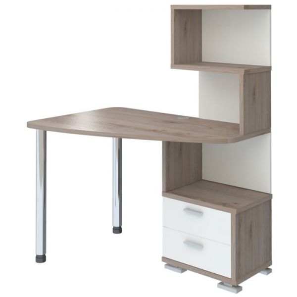 Стол СКМ-60, угол левый, 1200 ? 780 ? 1450 мм, цвет белый жемчуг