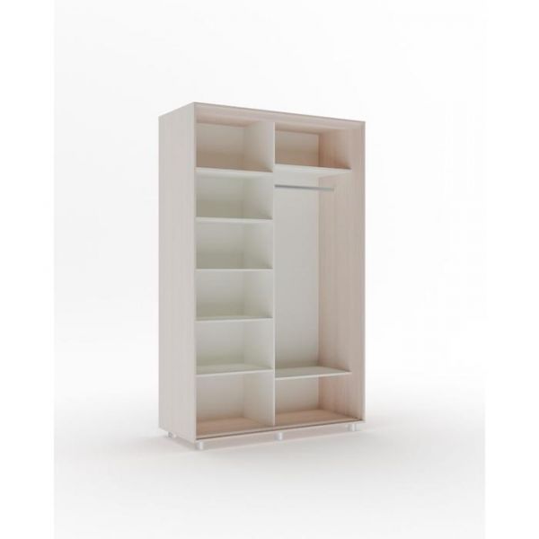 Шкаф-купе Модный Зеркало Венге светлый/Белый 1400х600х2300