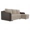 Угловой диван «Монако», механизм еврокнижка, велюр, цвет бежевый / коричневый