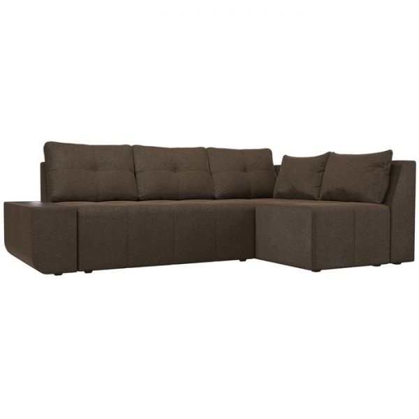 Угловой диван «Амадэус», правый угол, рогожка, цвет бежевый