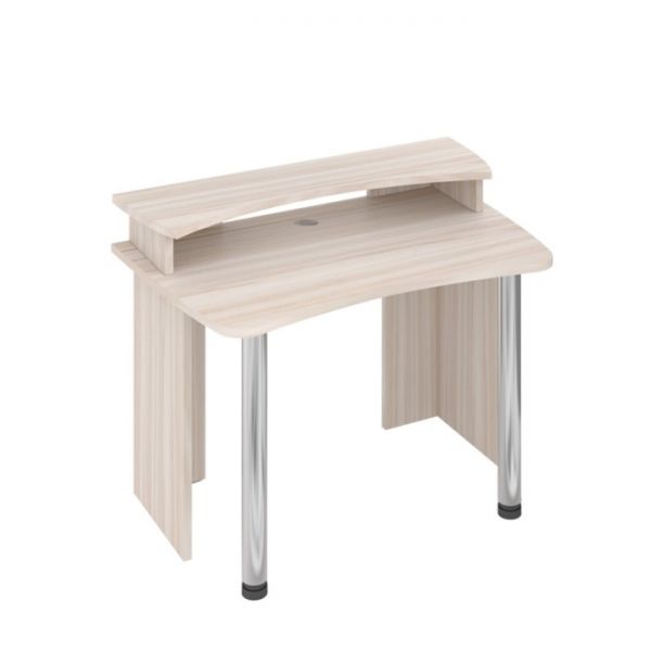 Стол СКЛ-Софт120 с надстройкой, 1200 ? 750 ? 950 мм, цвет белый жемчуг