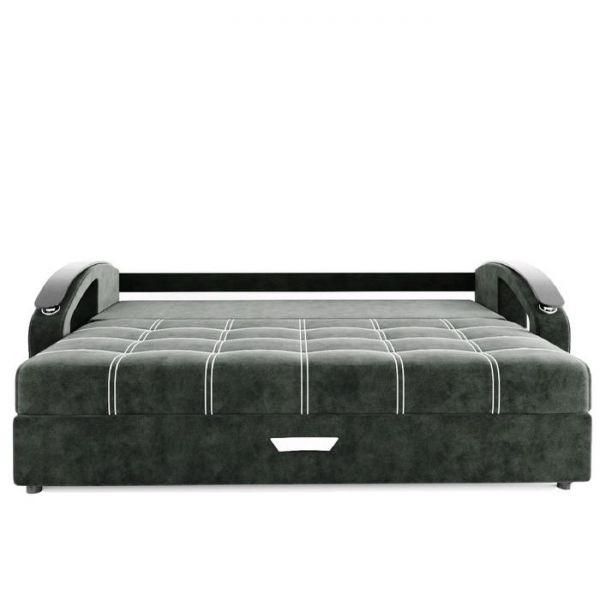 Диван прямой «Дубай», еврокнижка, ППУ, велюр, цвет селфи 01