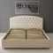 Кровать «Пальмира» с ПМ, 1600х2000, ортопедическое основание, экокожа, цвет бежевый