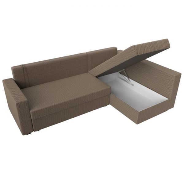 Угловой диван «Мансберг», механизм еврокнижка, угол левый, рогожка, цвет корфу 03
