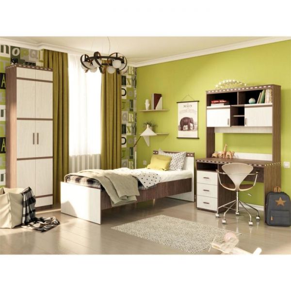 Стол письменный «Ольга 13», 1150 ? 550 ? 800 мм, цвет ясень анкор тёмный / анкор светлый