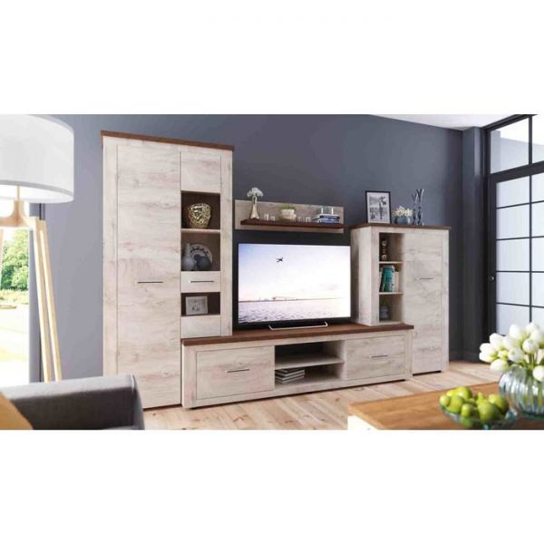 Гостиная «Мэдисон», 3200 ? 450 ? 2000 мм, цвет дуб эндгрейн / дуб экспрессив бронзовый