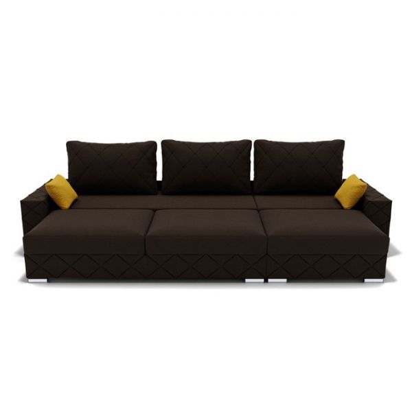 Диван-трансформер с выдвижной оттоманкой «Мартин 1», велюр, цвет альба 044 / альба 071