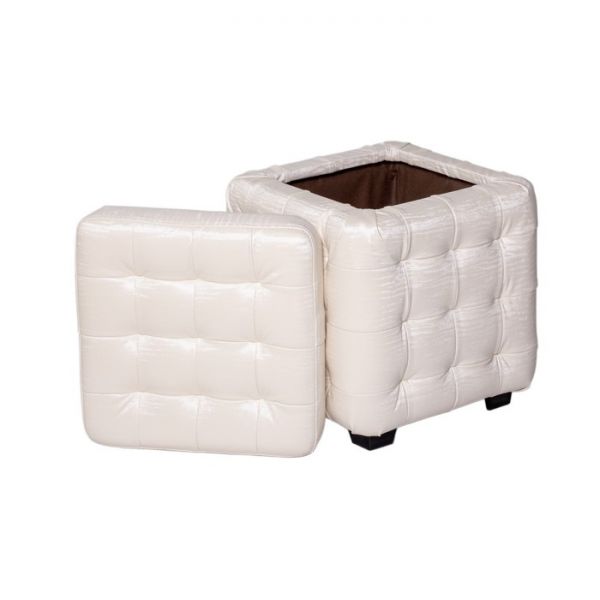 Пуф Теско с крышкой 400х400х460 Бенгал снежный