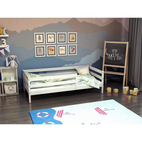 Кровать Сева, спальное место 1600х800, цвет Белый, Массив Берёзы