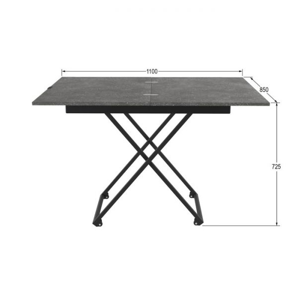 Стол трансформируемый «Андрэ Loft», 850 (1100) ? 550 (850) ? 400 (725) мм, ЛДСП, белый