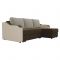 Угловой диван «Монако», механизм еврокнижка, микровельвет, цвет бежевый / коричневый