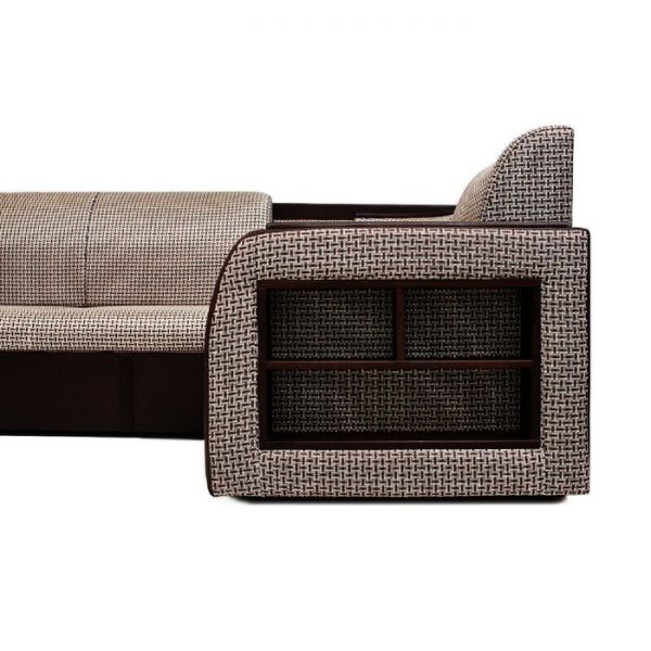 Угловой диван «Фараон», ППУ, механизм дельфин, цвет галс 3 / астор 536