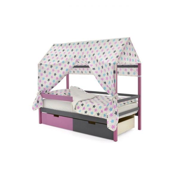 Детская кровать-домик Бельмарко Svogen лаванда-графит