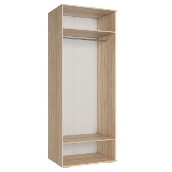 Шкаф ШР-2 ДВП/ДВП РИВЬЕРА 800х570х2100 фасады ПВХ Белый/Дуб Сонома