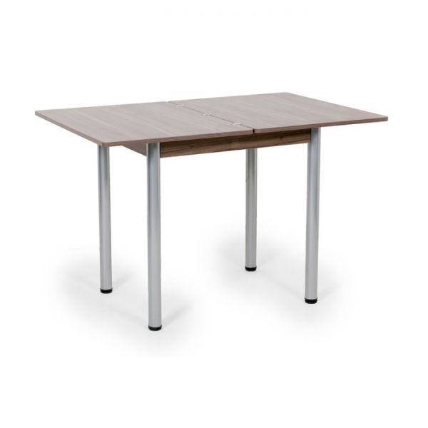 Стол Ирис поворотно-раскладной (ножки окрас Серебро), 1200x600x750, Шимо темный