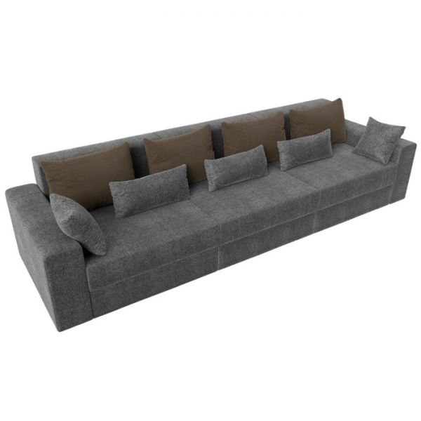 Диван прямой «Мэдисон Long», механизм еврокнижка, рогожка, цвет серый