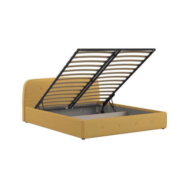 Кровать Илона, 1600х2000, ортопедическое осн+ПМ, Шерлок/Горчичный
