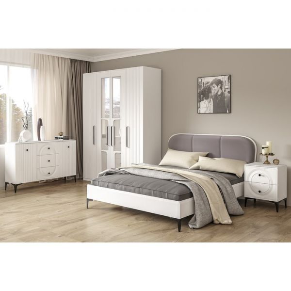 Тумба прикроватная Валенсия 13.291, 492х384х640, Белый шагрень МДФ