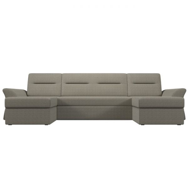 П-образный диван «Клайд», механизм дельфин, рогожка, цвет бежевый