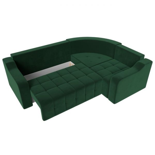 Угловой диван «Кембридж», механизм еврокнижка, велюр, цвет бежевый