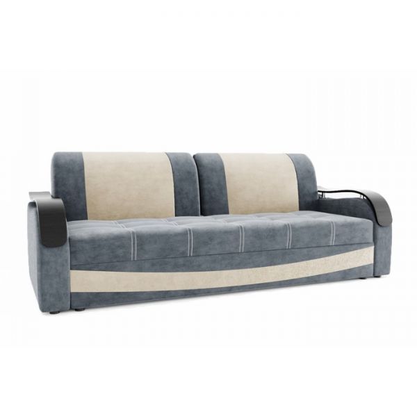 Прямой диван «Рим», механизм выкатной / еврокнижка, ППУ, велюр, цвет селфи 01 / селфи 15