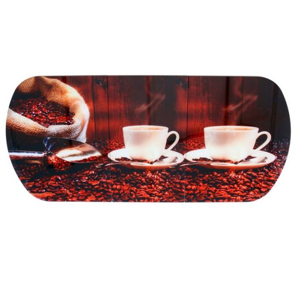 Стол раздвижной с ФП Кофе-1 1100/1500х700х777 стол. стекл/пояс Венге/прямые ноги