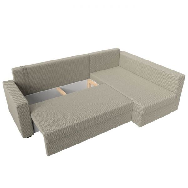 Угловой диван «Мансберг», механизм еврокнижка, угол левый, рогожка, цвет корфу 02