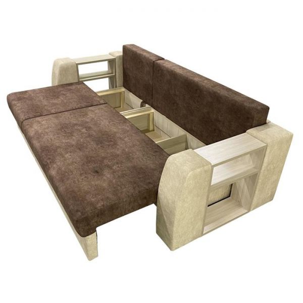 Диван-трансформер «Оптимус», цвет эмилия милк / эмилия дарк браун