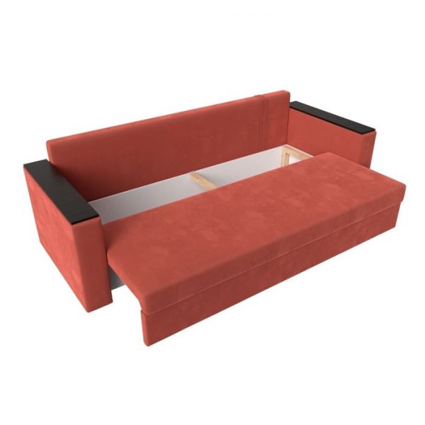 Диван прямой «Атланта лайт», без стола, еврокнижка, микровельвет, цвет бежевый