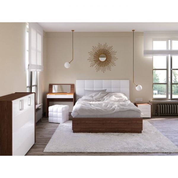 Пуф Камея 14.01, 450х450х470, Гранд белый кожзам