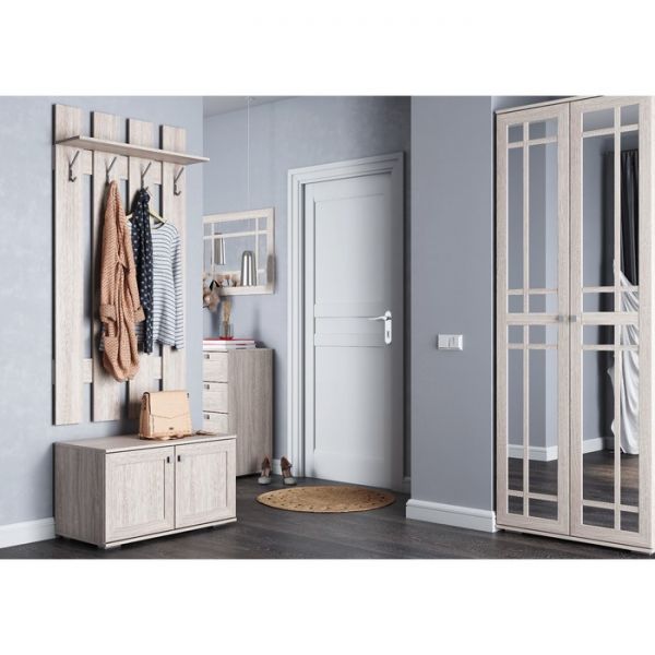 Тумба для прихожей ТПр-9 РИВЬЕРА 470х800х420 Ясень Шимо Светлый