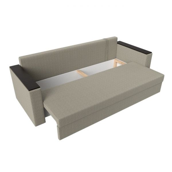 Диван прямой «Атланта лайт», без стола, еврокнижка, рогожка, цвет бежевый