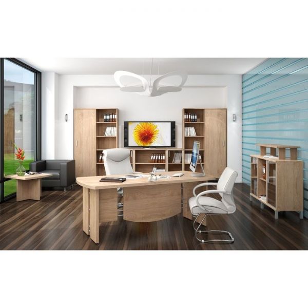 Стол руководителя BORN В 102, дуб девон