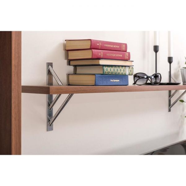 Полка навесная Муар 15.47, 1200х242х241, Орех селект каминный