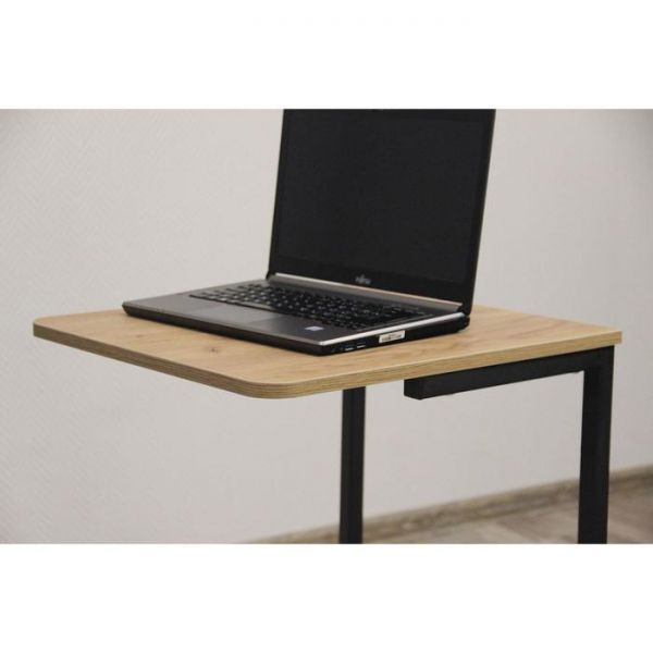 Столик приставной Стеллс-2 500х450х630 Дуб крафт золотой/черный матовый