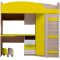 Уголок школьника «Юниор 5», 800 ? 2000 мм, МДФ глянец, дуб молочный / жёлтый / белый