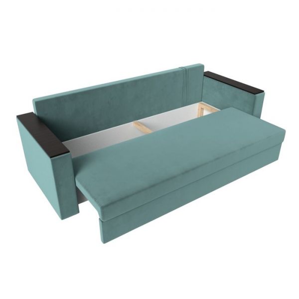 Диван прямой «Атланта лайт», без стола, еврокнижка, велюр, цвет, цвет бежевый