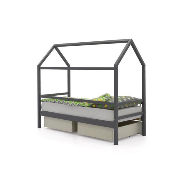 Детская кровать-домик Бельмарко Svogen графит