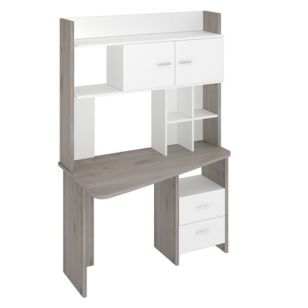 Компьютерный стол, 1200 ? 720 ? 1785 мм, левый угол, цвет белый жемчуг