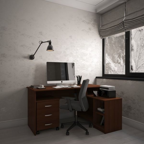 Тумба выкатная с 3-мя ящиками «Олимп», 432 ? 462 ? 565 мм, цвет орех