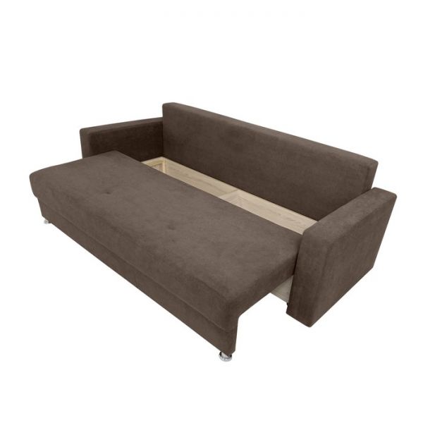 Прямой диван «Токио», механизм еврокнижка, цвет коричневый