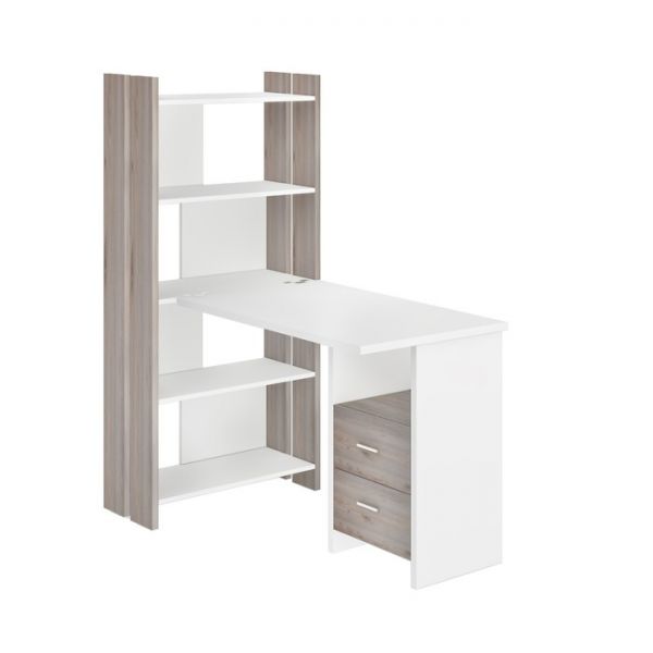 Компьютерный стол, 700 ? 1322 ? 1520 мм, цвет нельсон/белый