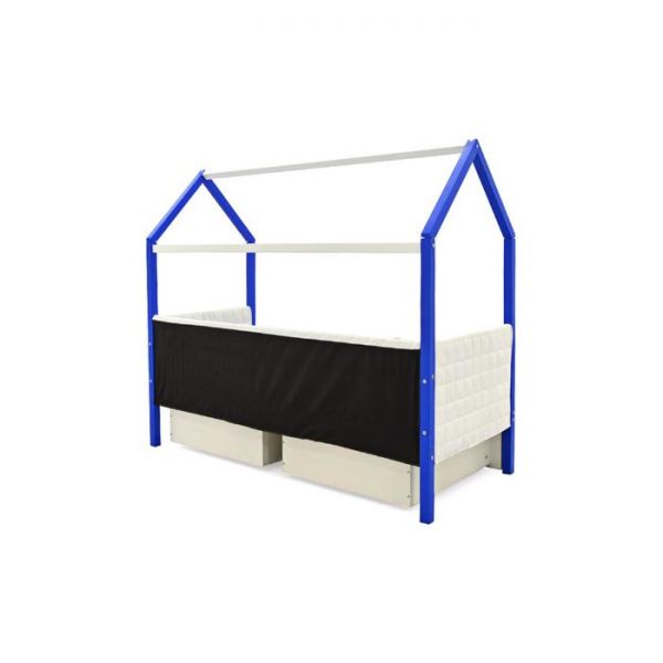 Детская кровать-домик мягкий Бельмарко  Svogen сине-белый