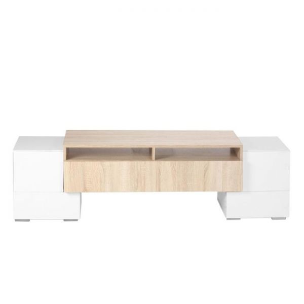 Тумба под ТВ Селена, 1700х400х450, Дуб сонома/Белый