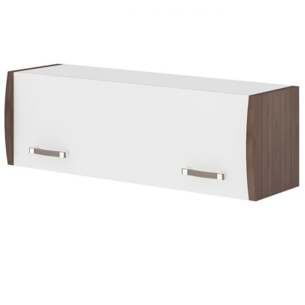 Полка навесная с фасадом ПФД, 1000 ? 290 ? 320 мм, цвет нельсон / белый