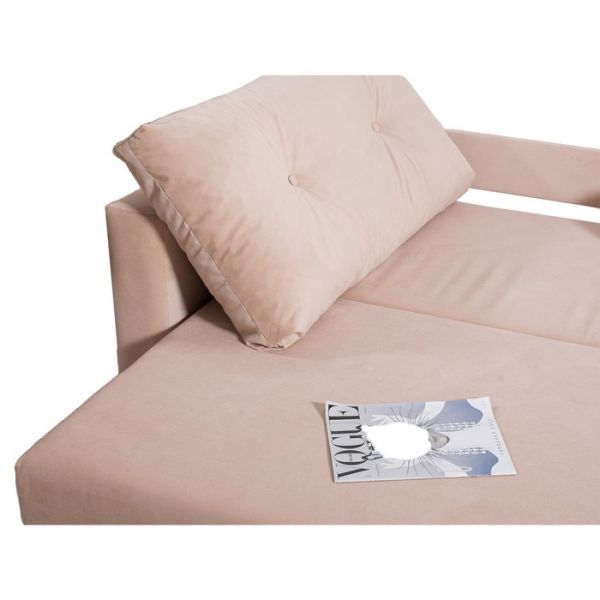 Прямой диван «Киото», механизм еврокнижка, велюр, цвет бежевый