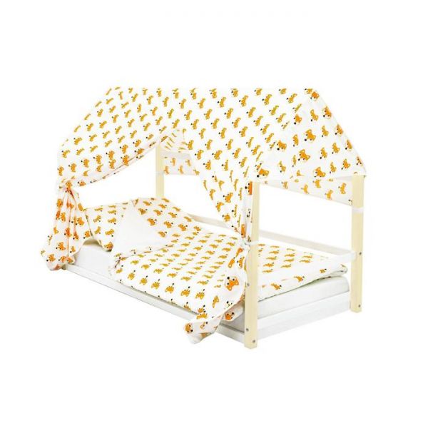Детская кровать-домик Монтессори Бельмарко Svogen бежево-белый