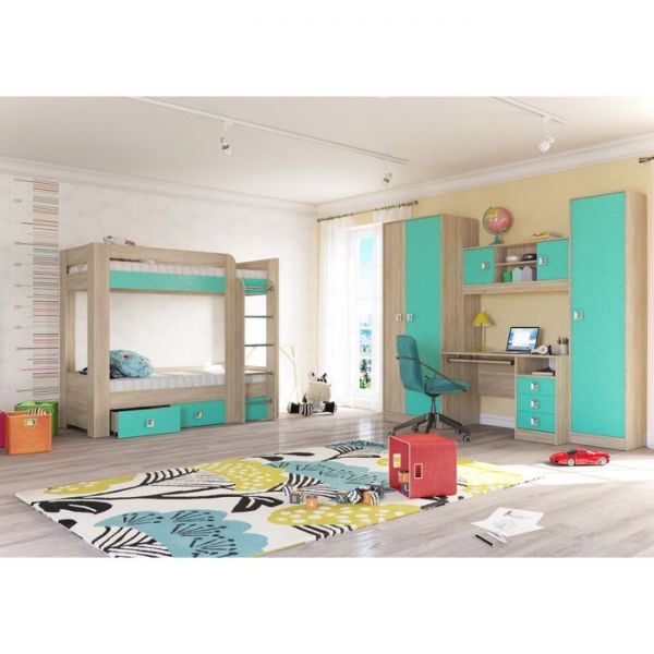 Стол рабочий СИТИ 1200*600*755 Дуб сонома/Аква