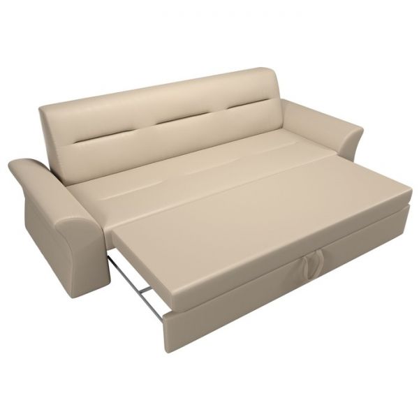 Прямой диван «Клайд», механизм дельфин, экокожа, цвет бежевый